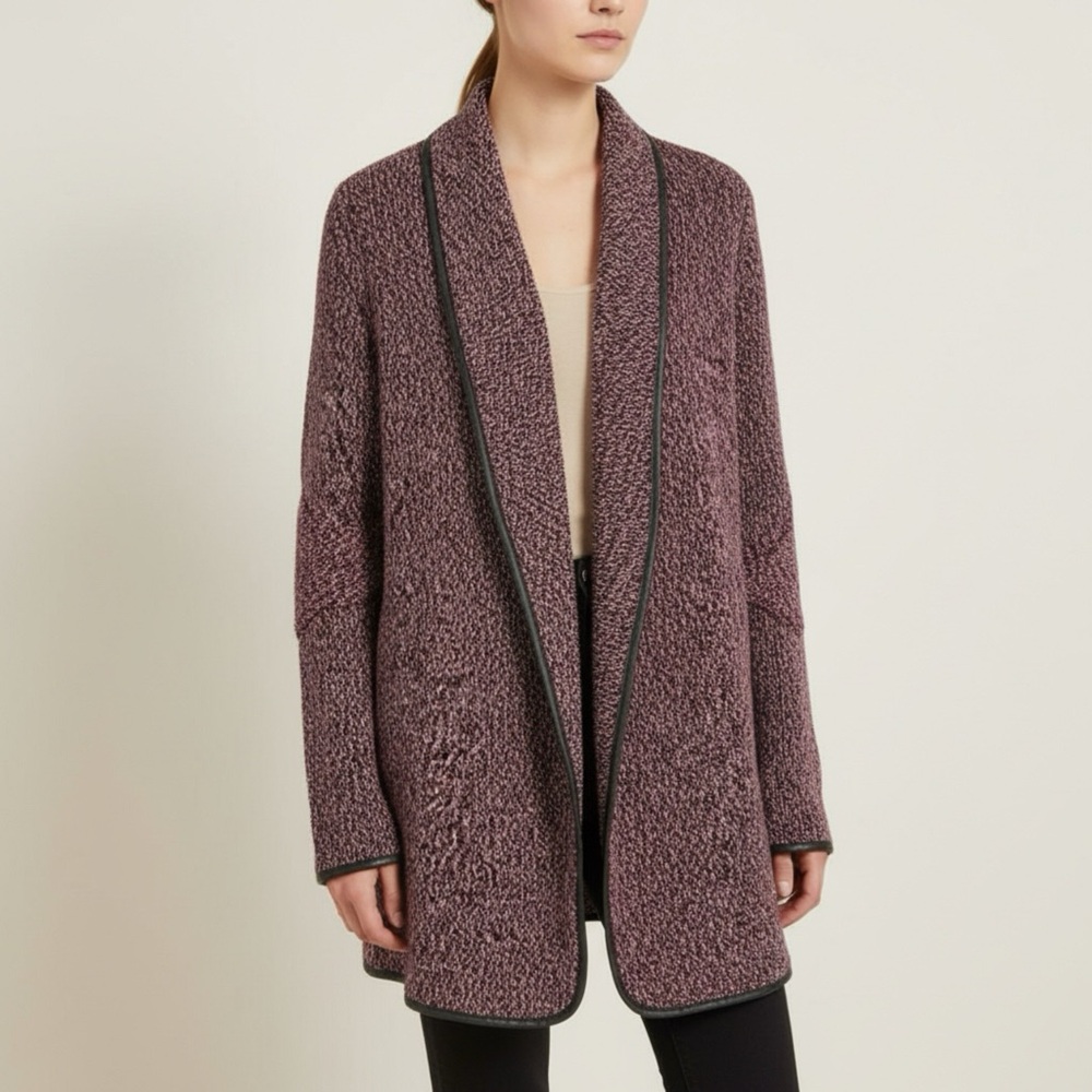 Zadig & Voltaire Maroon Knit Cardigan. Ptp 20” lenght 32”